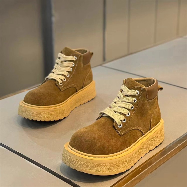 秋冬新款保暖加绒厚底休闲棉鞋