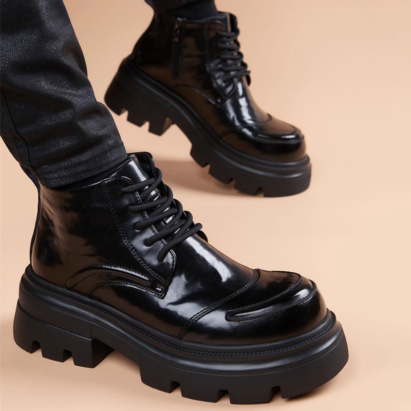 秋冬新款皮靴英伦风短靴