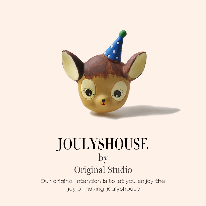 可爱彩绘马戏团动物发夹戴帽子小鹿小兔小象奇怪造型边夹搞怪发饰