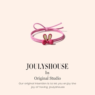 蝴蝶结兔耳朵发圈森系百搭头绳女韩戴男友手上可调节皮筋网红发饰