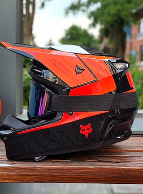 FOX山地车全盔3C成人儿童学生青少年自行车头盔速降越野骑行头盔