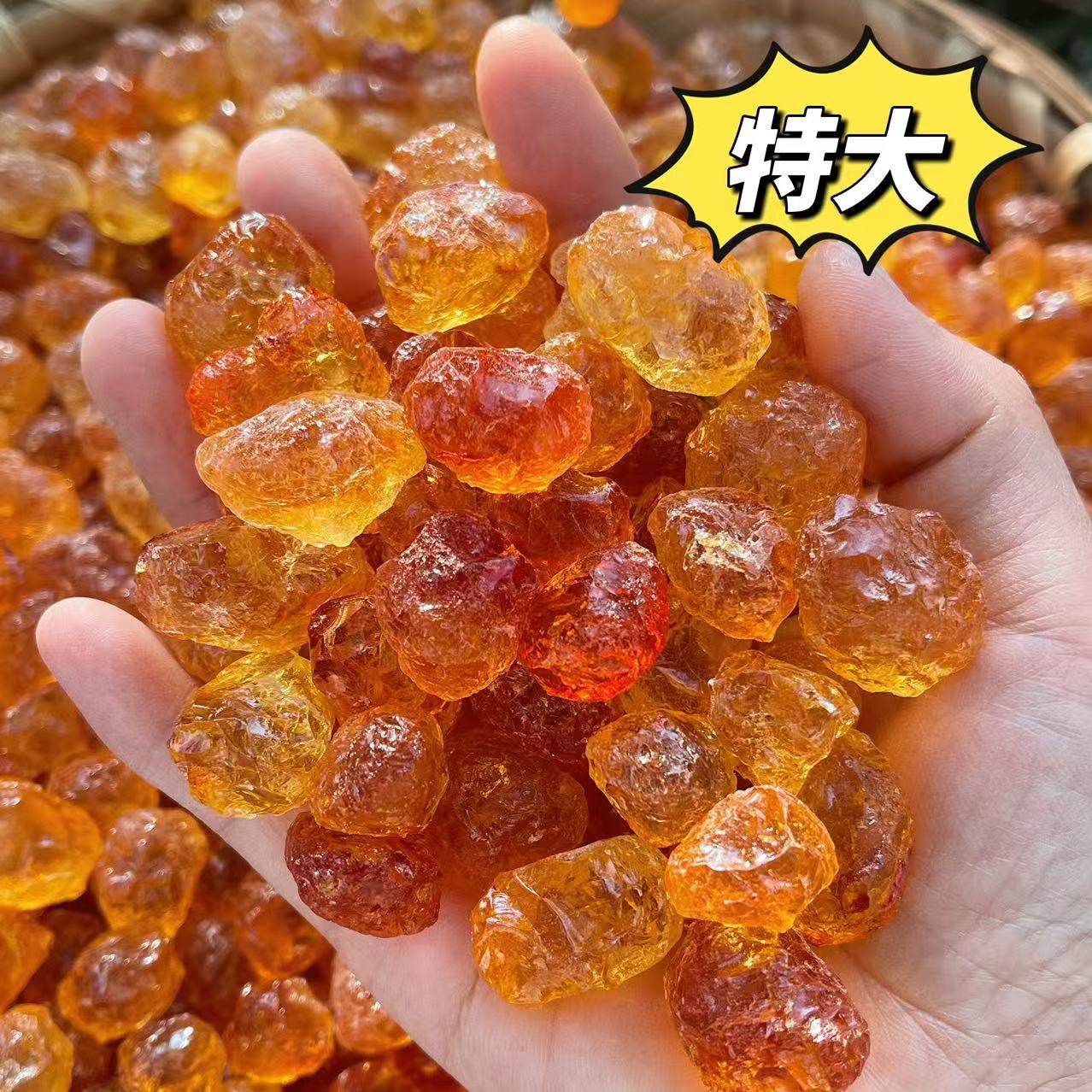 天然手工精修特大桃胶旗舰店正品几乎无杂质正宗商用天然桃树胶