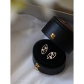 ROMANTIC925纯银镀金小叶子耳钉女简约日常通勤款 小巧可爱耳饰品