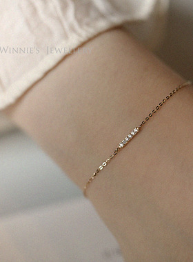 一字几何手链简约手饰品高级设计