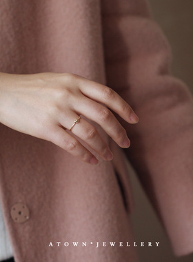 925银超萌可爱心细指环女高级感