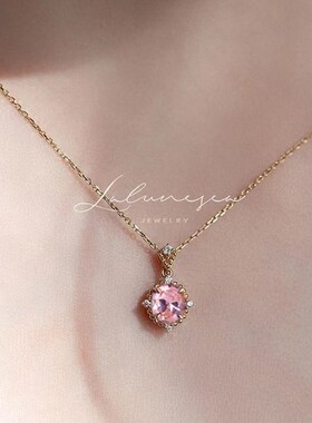 粉梦项链原创精致复古简约锁骨链