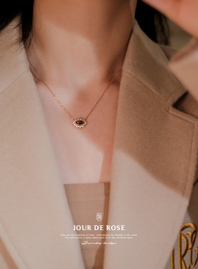 复古宫廷虎睛石虎眼锁骨项链