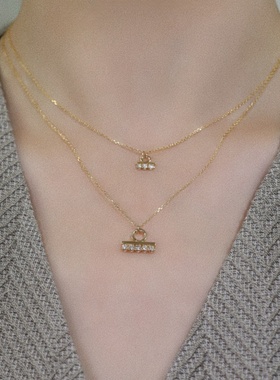 闪钻项链女高级感锁骨链气质