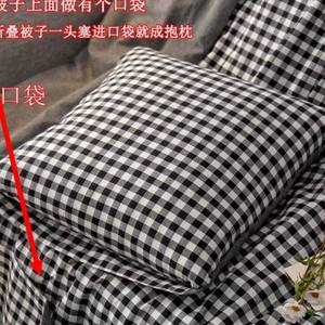 双面全棉高端抱枕被子两用车载靠枕沙发盖被午休棉被无拉链质量好