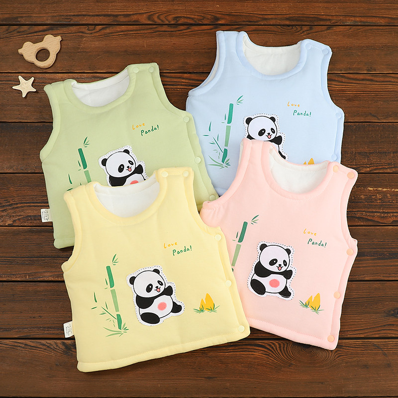 婴幼儿夹棉背心秋冬保暖背心男女宝宝背心小月龄可爱马甲加厚坎肩