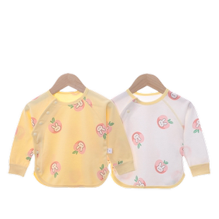 婴儿a类纯棉无骨秋衣宝宝四季打底装新生儿长袖睡衣幼童柔软外套