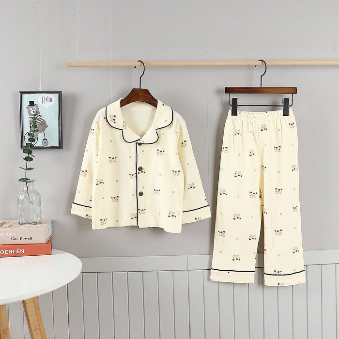 2025秋装韩国进口童装Tony男女童儿童宝宝纯棉舒适睡衣家居服套装