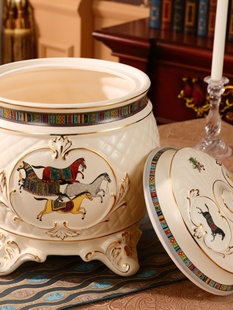 家用厨房收纳盒带盖密销 厂欧式 陶瓷米缸米桶k储米箱20斤10公斤装