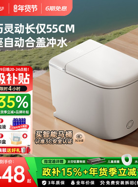 EFEF E54小户型智能马桶一体式电容脚感加宽座圈全自动虹吸坐便器