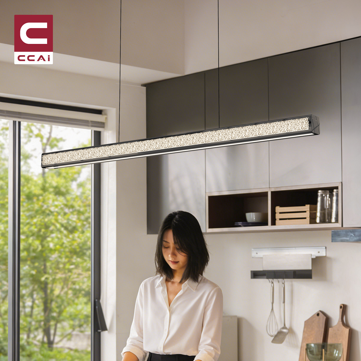 出彩意式极简餐厅吊灯创意一字长条冰裂纹吧台岛台餐桌护眼吊线灯,家装灯饰光源,餐厅吊灯,淘宝优惠券,粉丝福利购,淘宝优惠卷