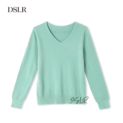 秋季2025新款韩版长袖V领套头内搭打底针织衫宽松毛衣上衣