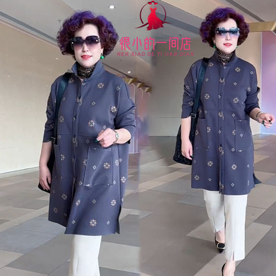 时尚中长款Polo领风衣外套女