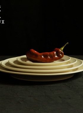 梵几×融白 联名定制款餐具「雾」 现代高档深盘菜盘碟子高档