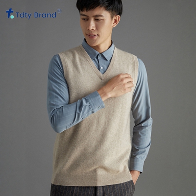 2025秋冬款男士V领羊毛马甲针织
