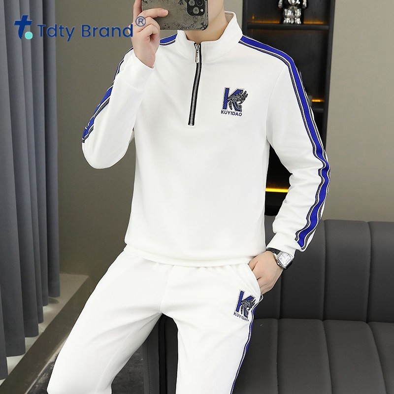 2026春秋男士休闲运动套装立领卫衣卫裤一套搭配户外男装两件套