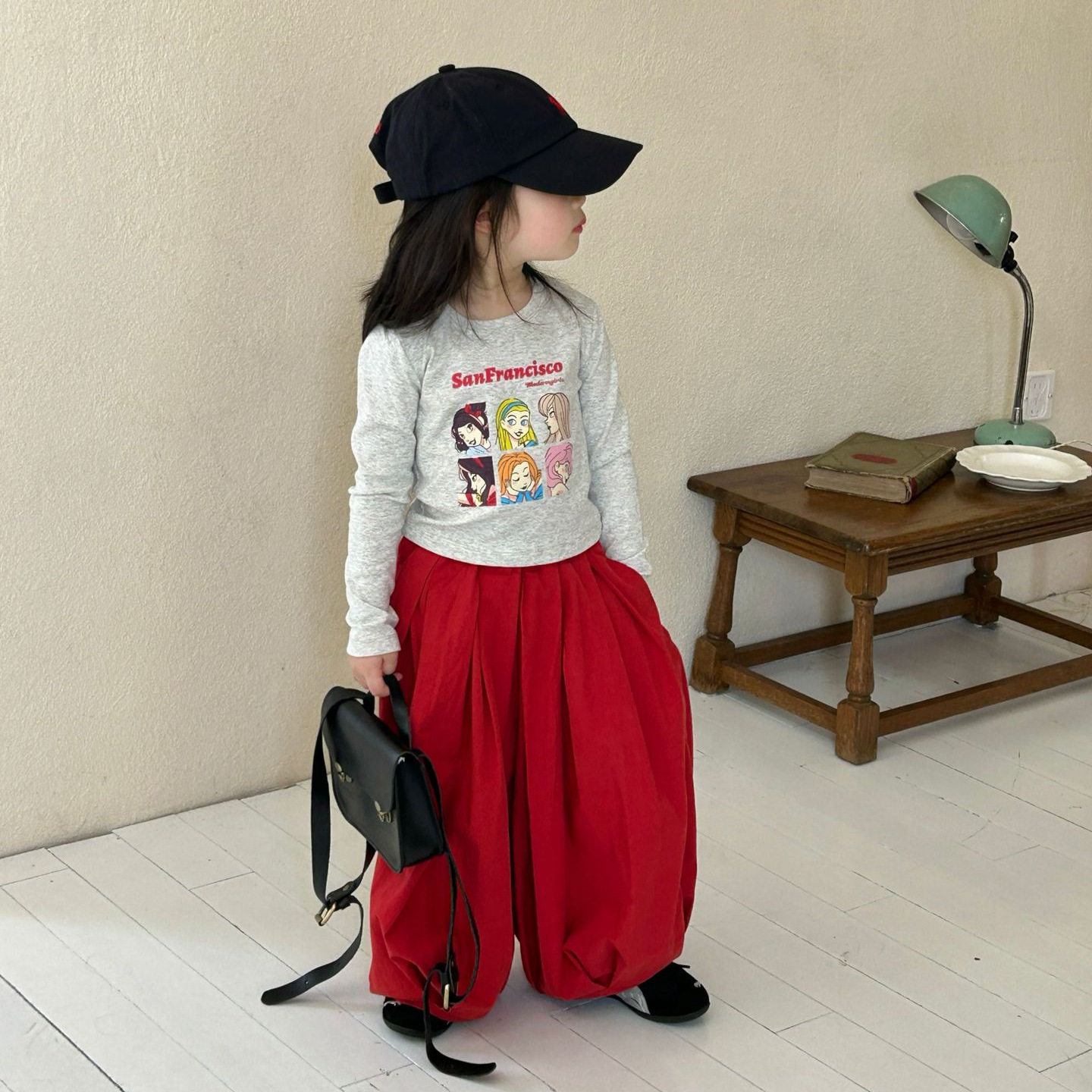 2026春季新款童装 韩版童装 女童卡通印花长袖T恤 幼儿园百搭T恤