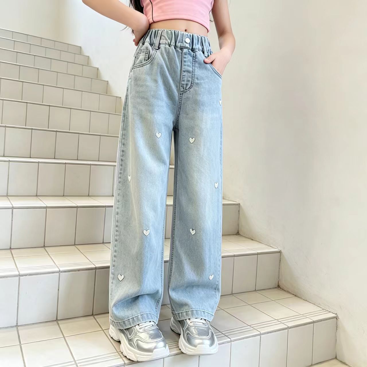 女童牛仔裤夏装薄款2026新款