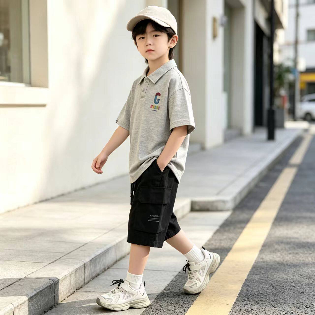男童夏装套装2026新款夏季短袖