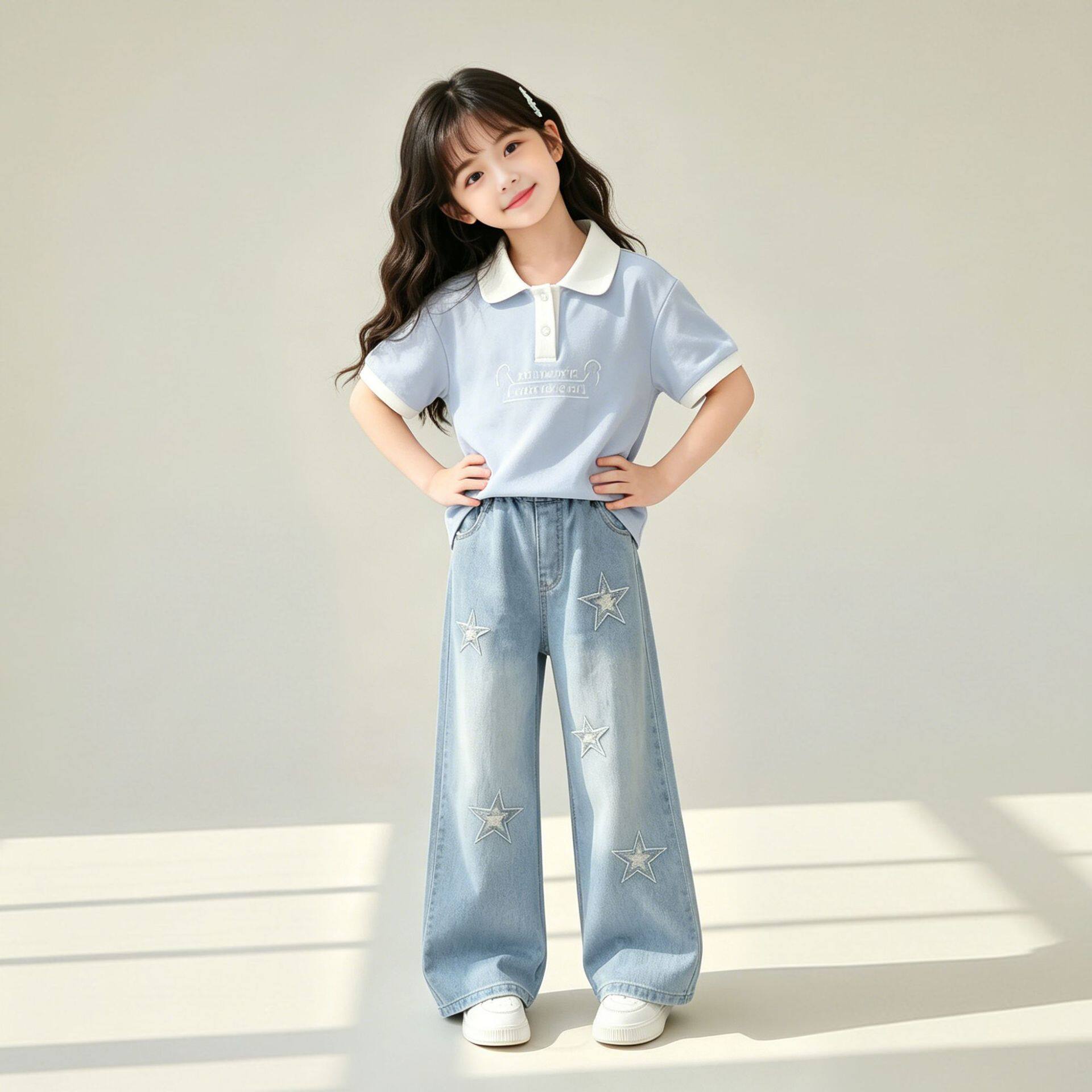 女中大童夏装套装新款女童初中生