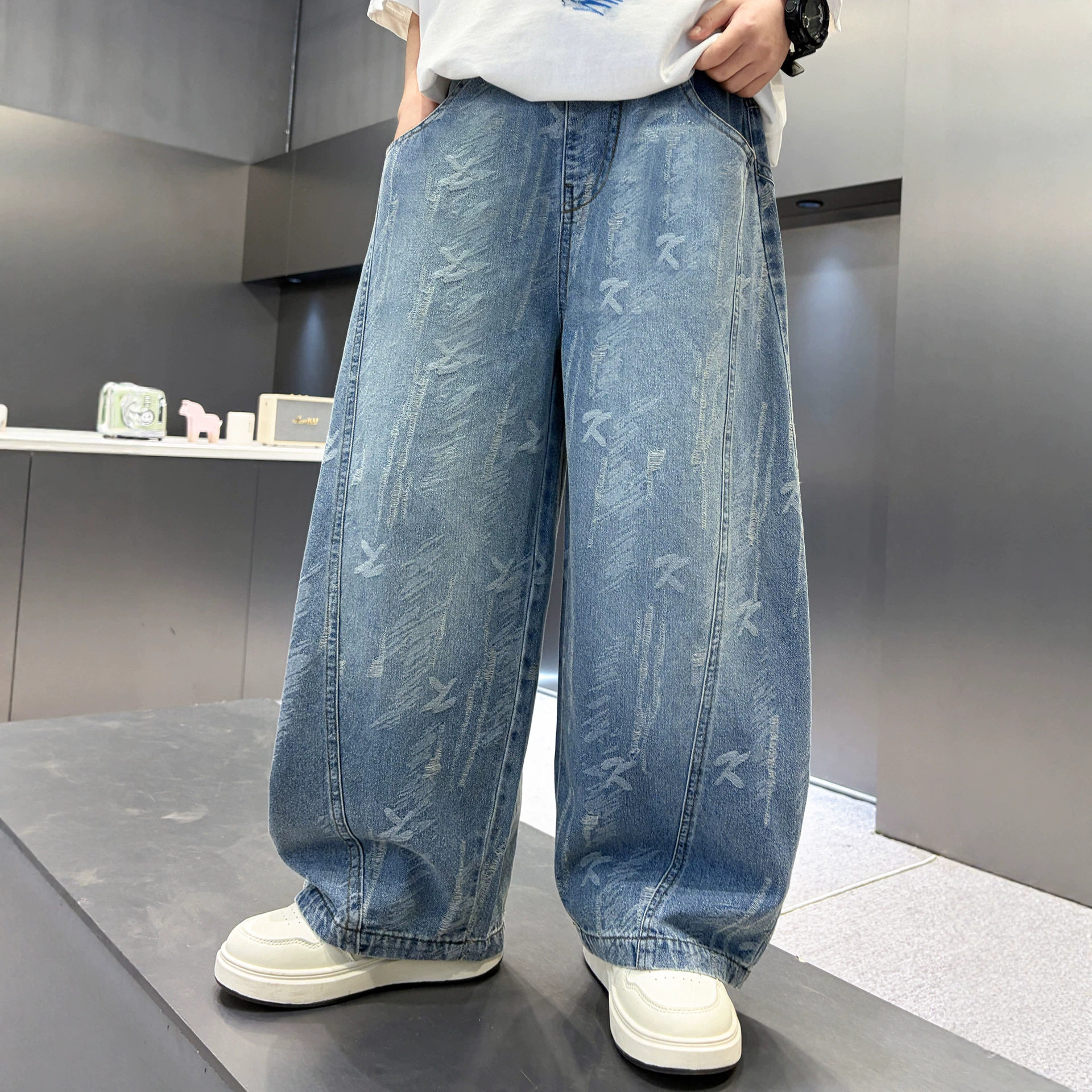 儿童装男童夏装裤子防蚊裤2026新款男孩牛仔裤中大童薄款夏季夏款