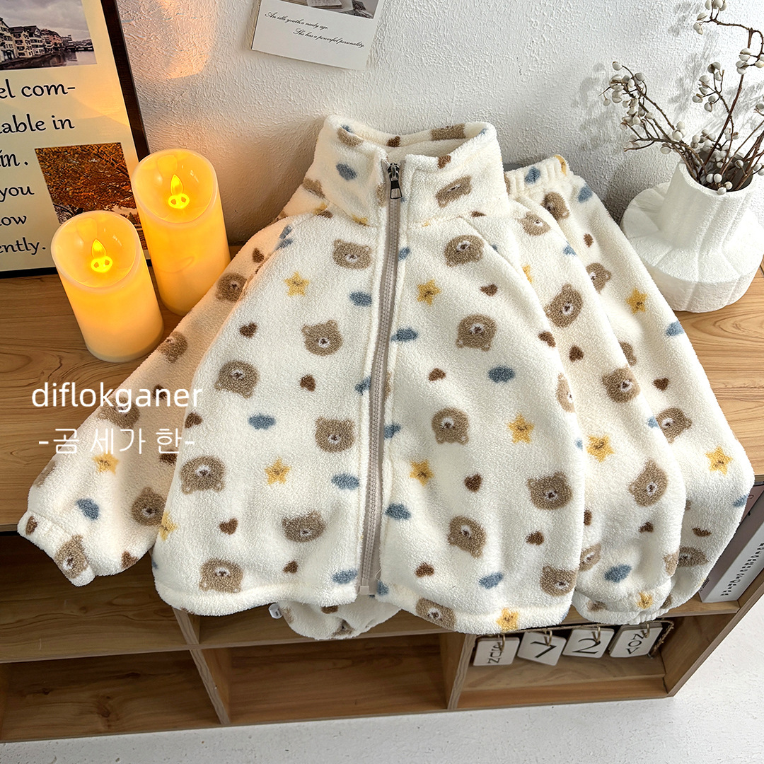 男女童韩版保暖套装童装儿童家服