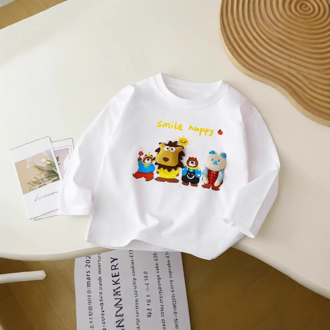 男童纯棉长袖t恤2026春款春秋款儿童装宝宝中大童内搭打底衫上衣