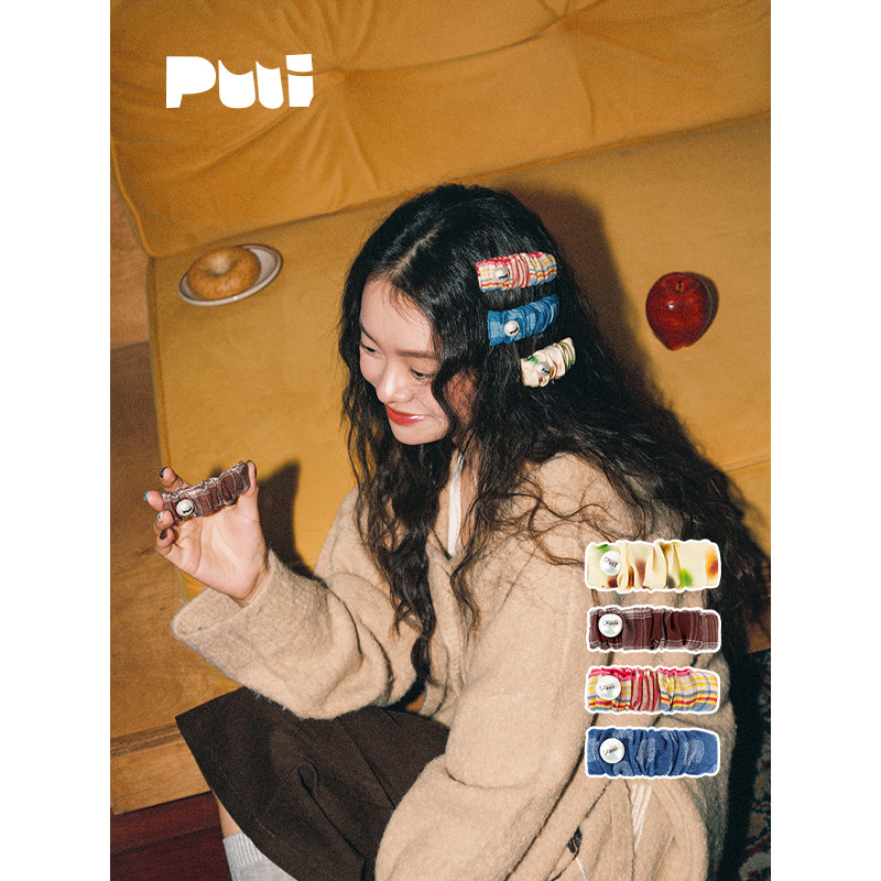 puui噗又原创灵感褶皱侧夹发饰2026新款发箍发圈发夹高端女款
