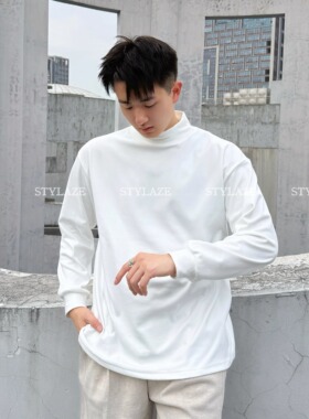 STYLAZE「双面德绒 自发热」秋冬半高领纯色保暖内搭上衣打底衫男