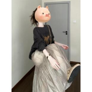 卫衣珠光长裙套装 法式 2025新款 早秋季 慵懒松弛感穿搭连衣裙子女装