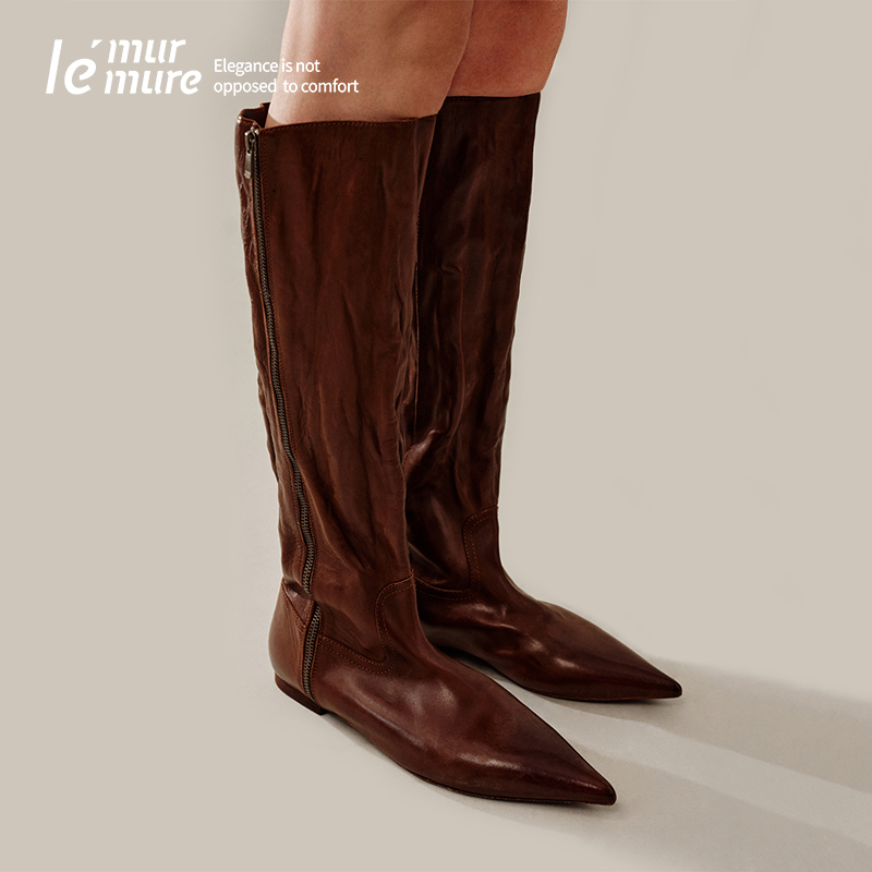 Le'Murmure原胚马皮骑士靴