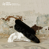 防滑真皮女鞋 新款 民族风保暖一脚蹬羊毛皮鞋 Murmure 冬季