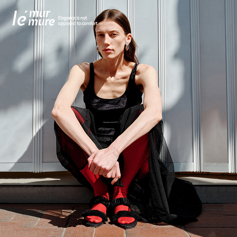Le'Murmure设计师手工真丝拖鞋
