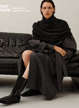 Le' Murmure 哥特美学 秋冬新款意大利原胚马皮烟筒靴极简中筒靴