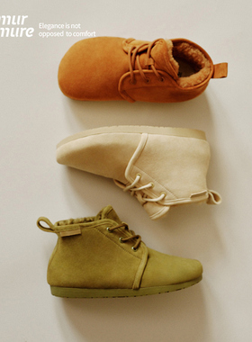 Le' Murmure 冬季新款羊反绒时尚雪地靴 内里纯羊毛系带女鞋xhbb