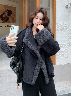 数据爆款！现货！大翻领双面呢羊毛大衣女外套2C325-568P285K418