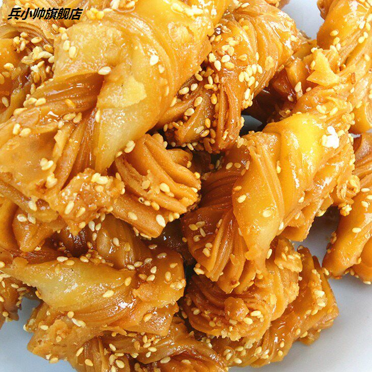 山东特产蜜麻花蜜汁蜜麻叶翻页千层酥传统小吃零食