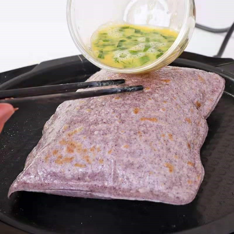 荞麦鸡蛋灌饼荞麦卷饼黑全麦鸡蛋灌饼胚子手抓拼家用粗粮主食饼皮