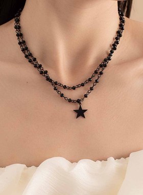 甜酷嘻哈辣妹风项链复古暗黑系五