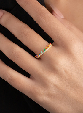 法式浪漫珐琅彩马卡龙开口简约小