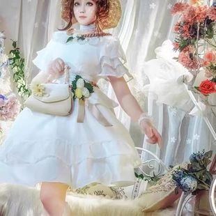 园丁等风来cos连衣裙第五人格cosplay服装 女优雅甜美 帽子套装 夏季