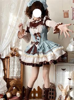 薄巧芙芙新年薄荷巧克力Lolita原创设计狗短doll感公主裙可爱洋装