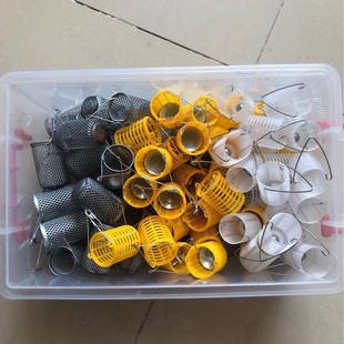 金属打窝器饵笼诱饵料笼白条串钩七星钩白光金钩塑料拖饵笼子篮子