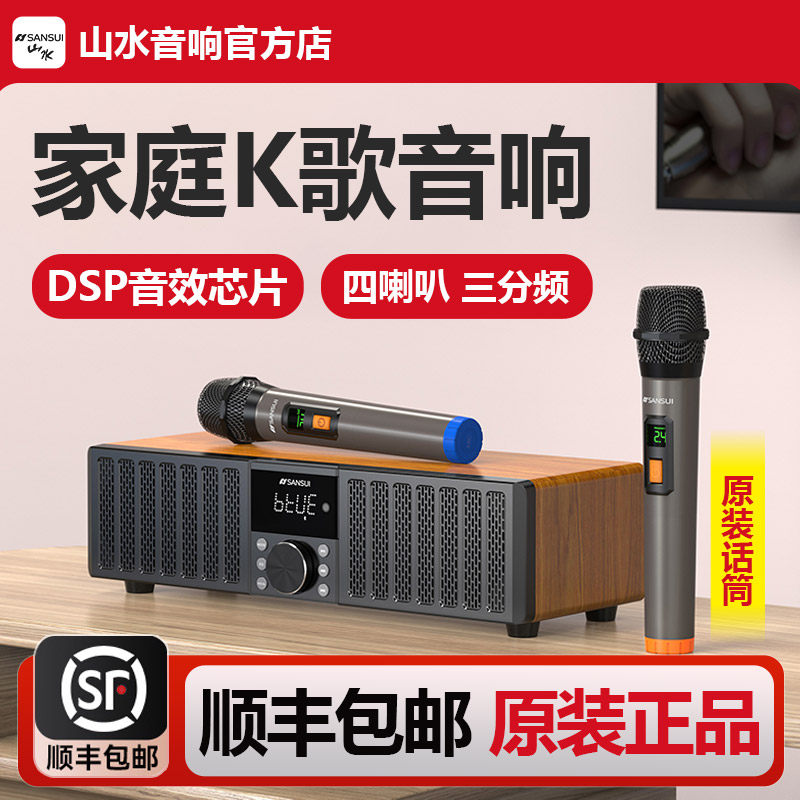 山水N15家庭ktv音响套装蓝牙家用神唱歌器客厅电视卡拉ok官方旗舰