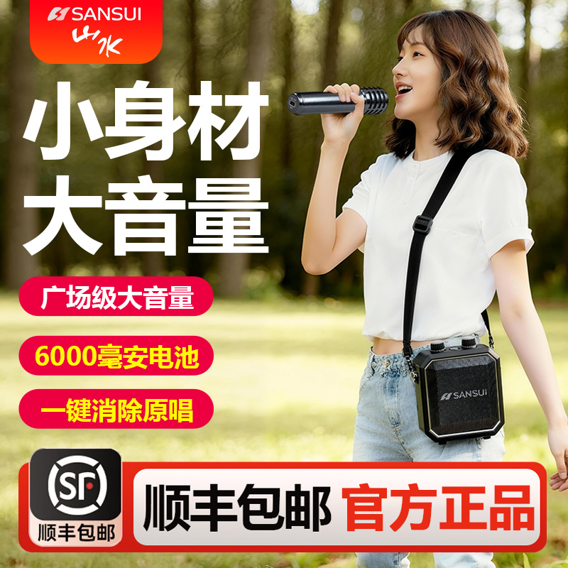 山水牌便携小型K歌蓝牙音响户外广场舞迷你高音质手提移动音箱