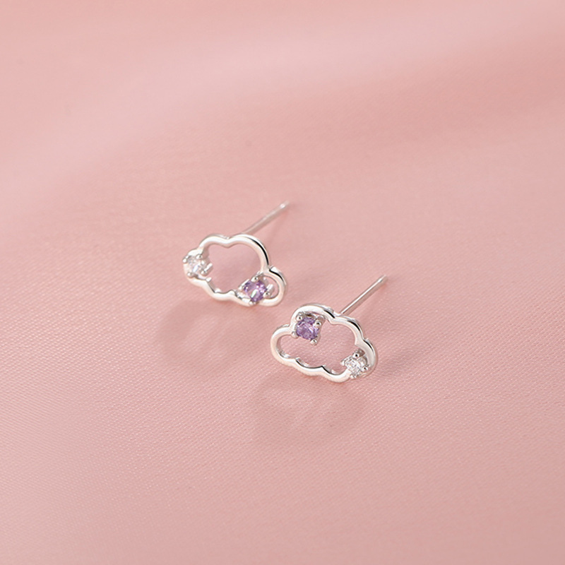 云朵耳钉女养耳洞小众设计感夏季